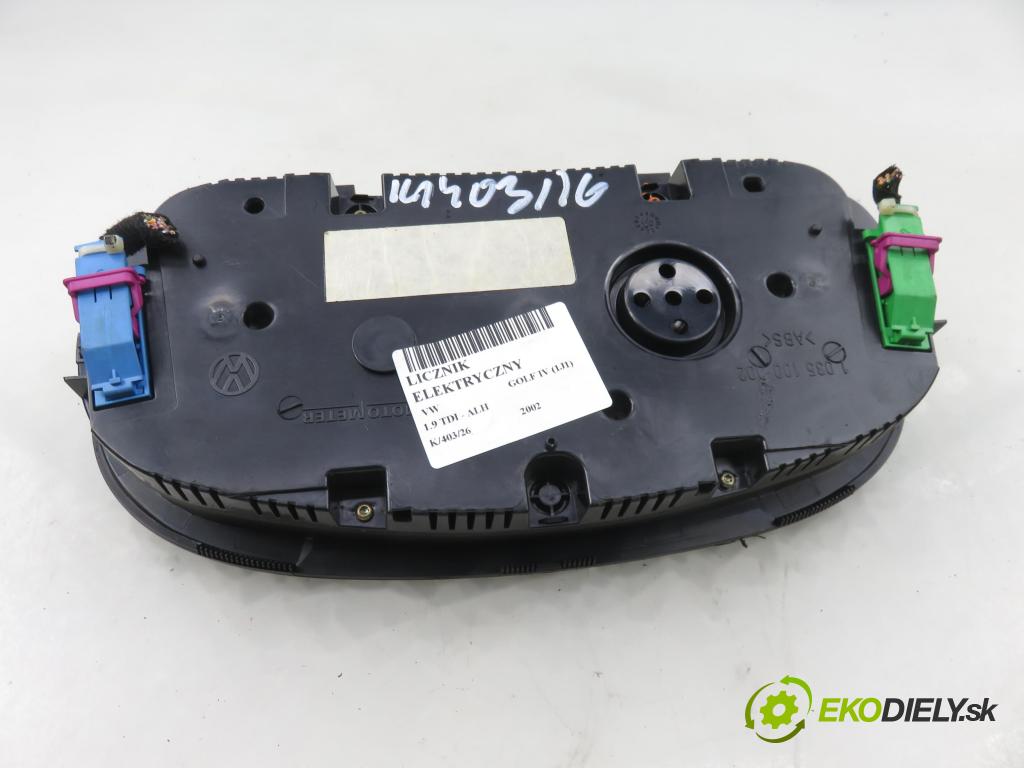 VW GOLF IV (1J1) HB 2002 66,00 1.9 TDI 90 - ALH 1896,00 Prístrojovka elektrický 1J0920805E