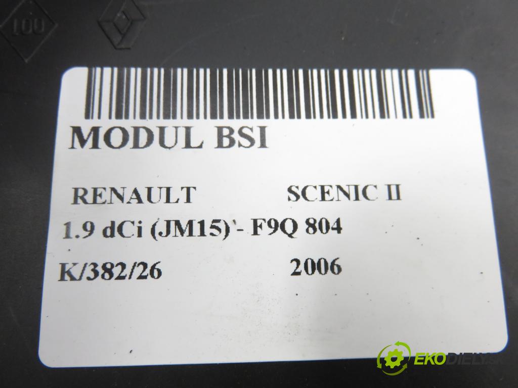 RENAULT SCENIC II (JM0/1_) MINIVAN 2006 96,00 1.9 dCi (JM15) - F9Q 804 1870,00 MODUL BSI 8200606830 ; S118400260G