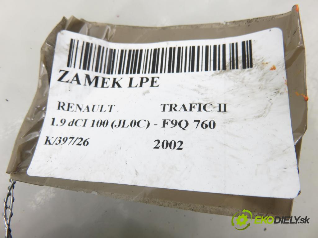 RENAULT TRAFIC II Autobus (JL) BUS 2002 74,00 1.9 dCI 100 (JL0C) - F9Q 760 1870,00 zámok 8200008246 ; 91166237