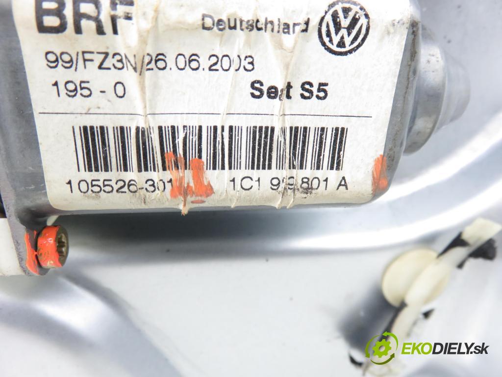 SEAT TOLEDO II (1M2) SEDAN 2003 81,00 1.9 TDI - ASV 1896,00 Mechanizmus okien 1C1959801A