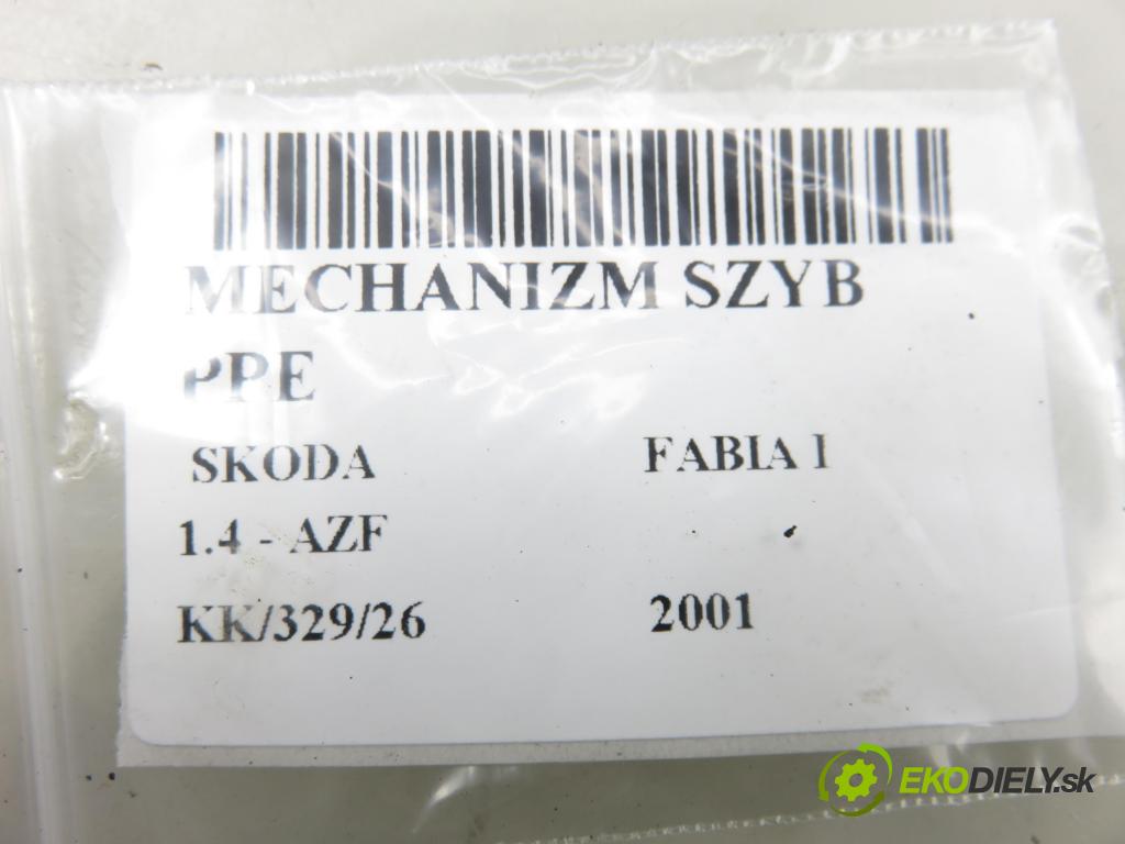 SKODA FABIA I (6Y2) HB 2001 44,00 1.4 - AZF 1397,00 Mechanizmus okien 6Q1959802 ; 400549F