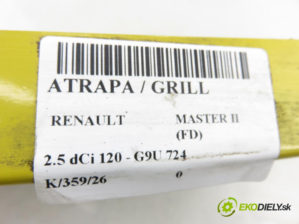 RENAULT MASTER II Skrzynia (FD) FURGON 2004 84,00 2.5 dCi 120 - G9U 724 2464,00 mřížka / maska 8200233765