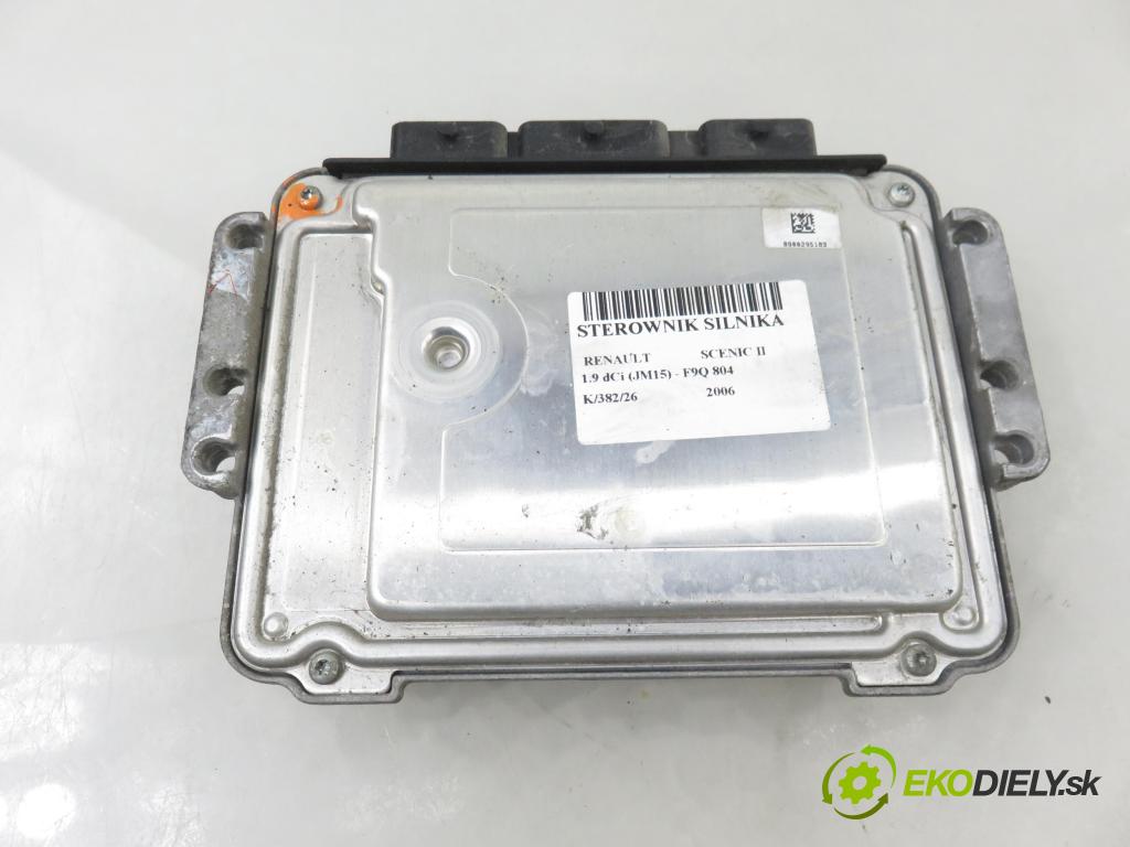 RENAULT SCENIC II (JM0/1_) MINIVAN 2006 96,00 1.9 dCi (JM15) - F9Q 804 1870,00 řídící jednotka motora 0281013366 ; 8200601334