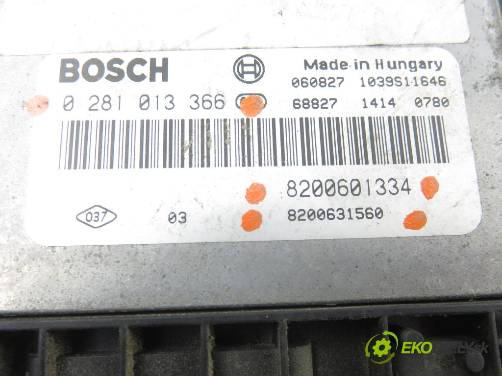 RENAULT SCENIC II (JM0/1_) MINIVAN 2006 96,00 1.9 dCi (JM15) - F9Q 804 1870,00 řídící jednotka motora 0281013366 ; 8200601334
