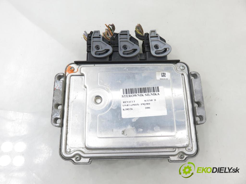 RENAULT SCENIC II (JM0/1_) MINIVAN 2006 96,00 1.9 dCi (JM15) - F9Q 804 1870,00 řídící jednotka motora 0281013366 ; 8200601334