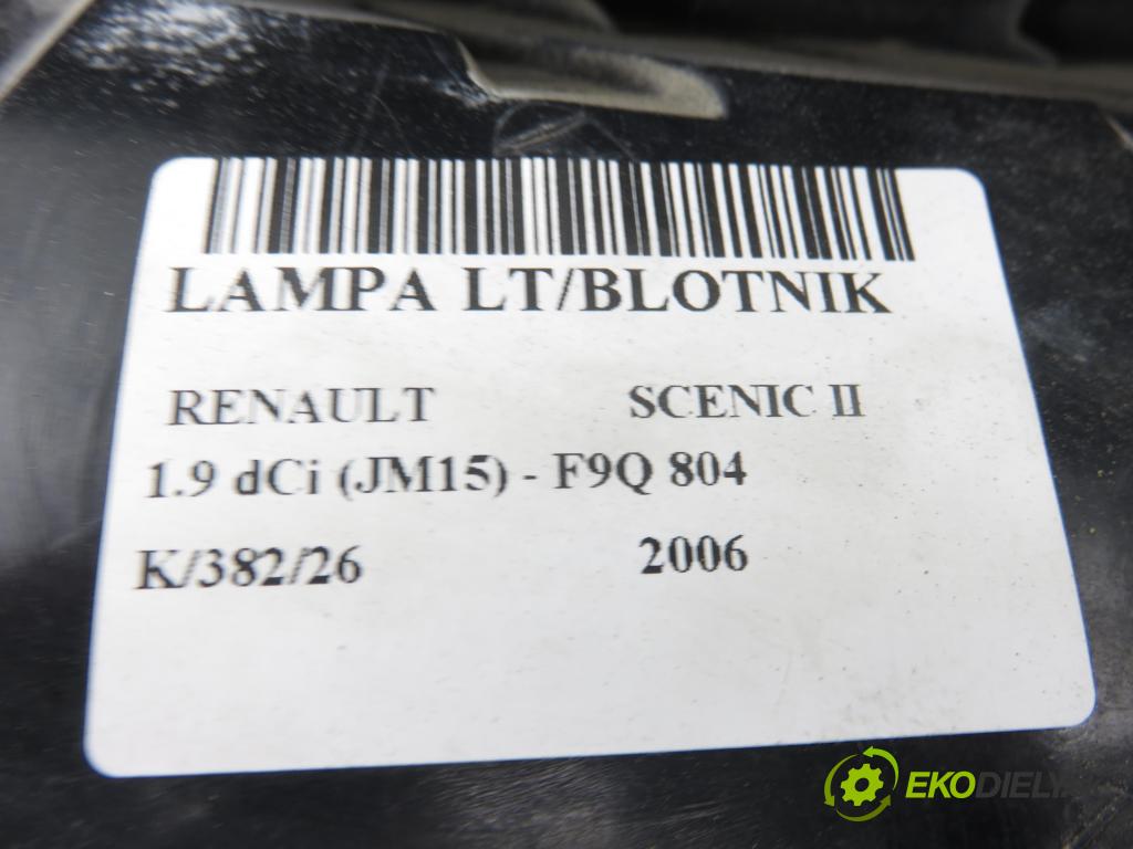 RENAULT SCENIC II (JM0/1_) MINIVAN 2006 96,00 1.9 dCi (JM15) - F9Q 804 1870,00 světlo levé zadní 8200474328