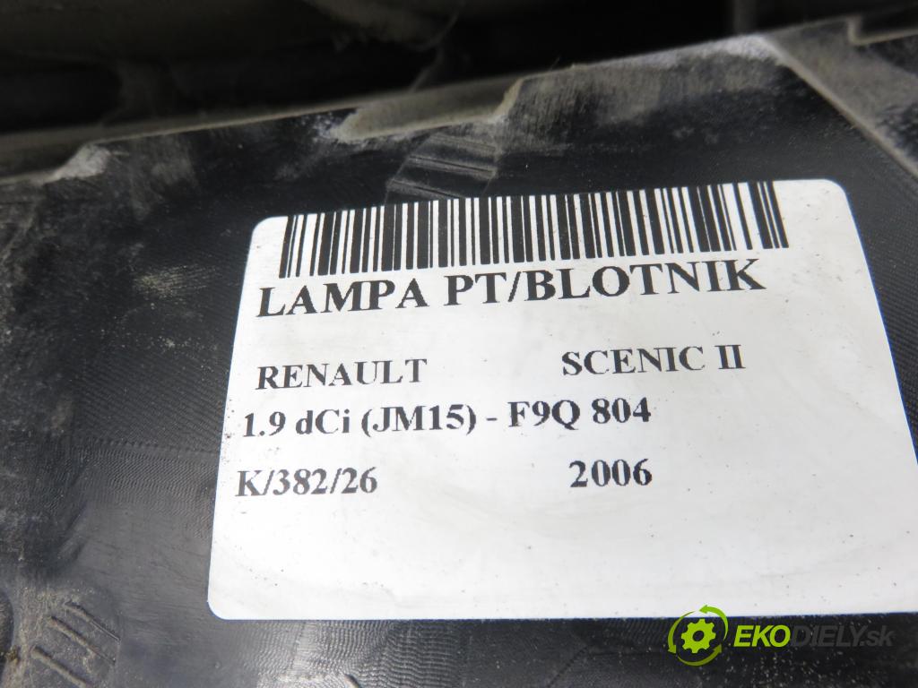 RENAULT SCENIC II (JM0/1_) MINIVAN 2006 96,00 1.9 dCi (JM15) - F9Q 804 1870,00 světlo pravé zadní 8200474327A