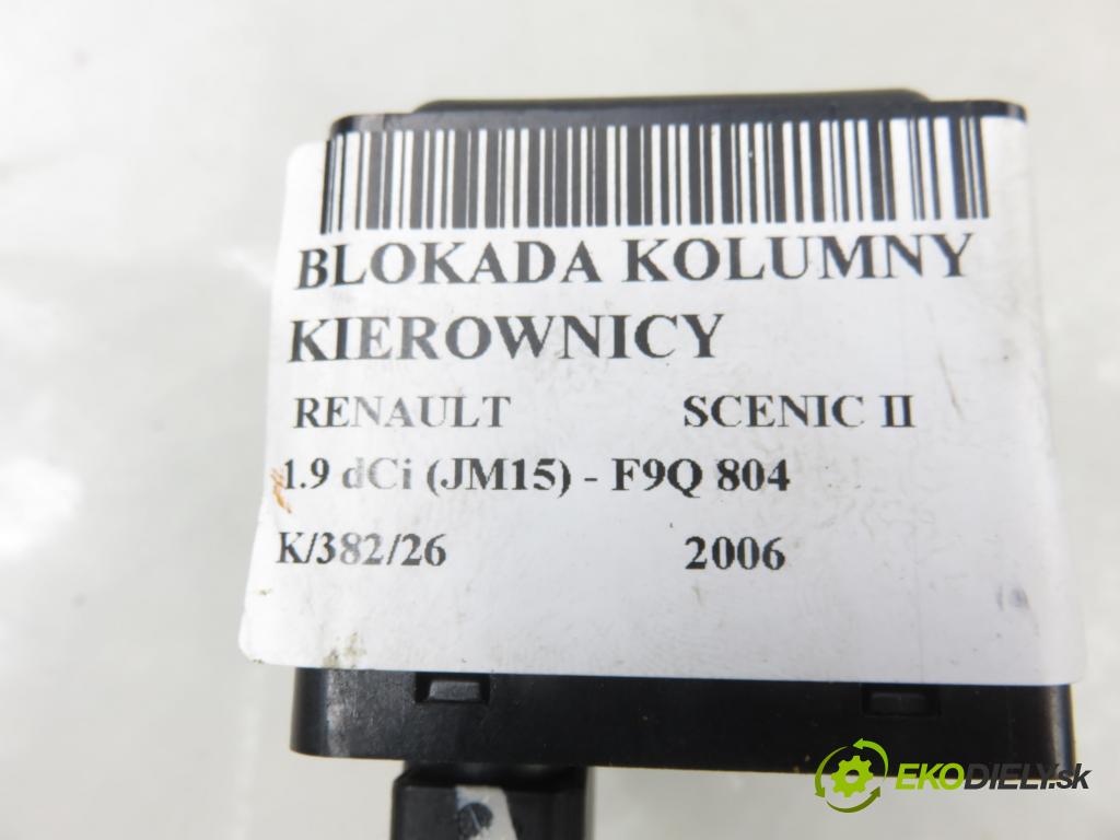 RENAULT SCENIC II (JM0/1_) MINIVAN 2006 96,00 1.9 dCi (JM15) - F9Q 804 1870,00 blokáda tyče volantu 8200468515 ; E0160200
