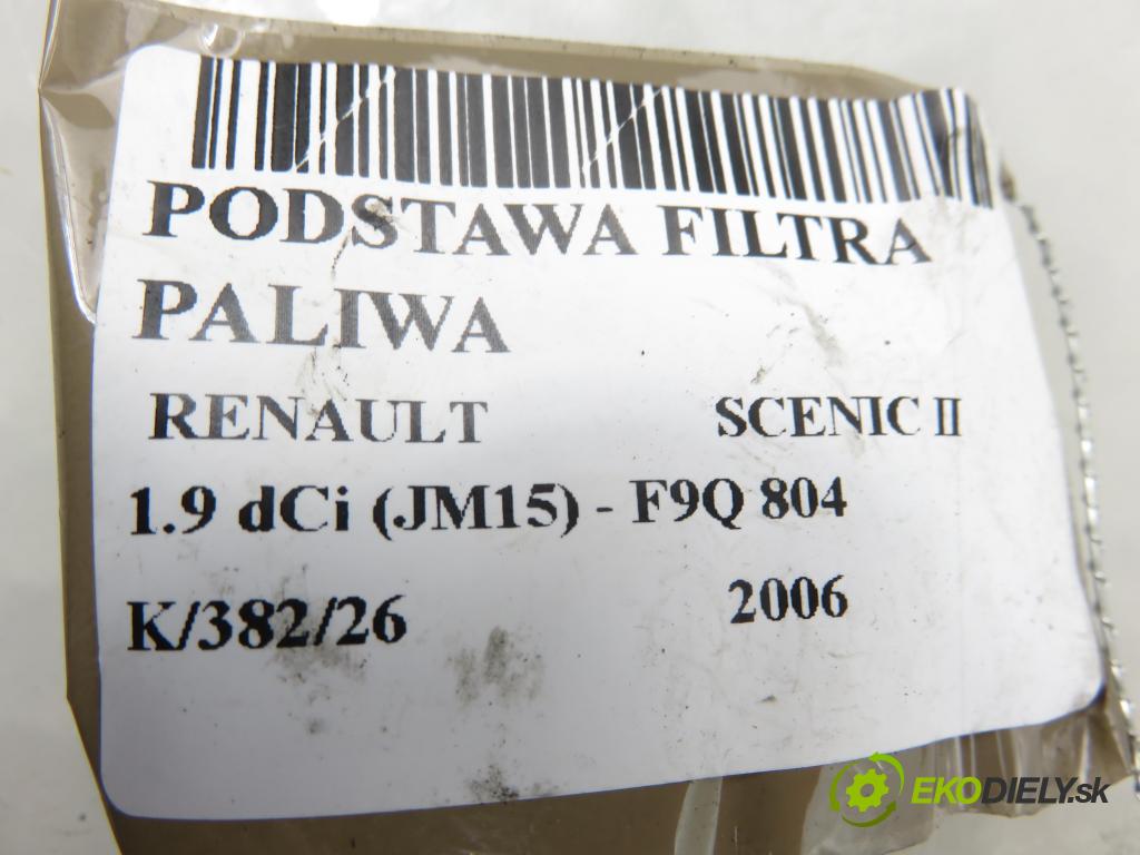 RENAULT SCENIC II (JM0/1_) MINIVAN 2006 96,00 1.9 dCi (JM15) - F9Q 804 1870,00 obal filtra paliva 8200314482 (Kryt palivového filtru)