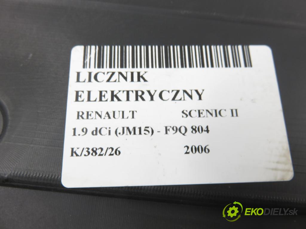 RENAULT SCENIC II (JM0/1_) MINIVAN 2006 96,00 1.9 dCi (JM15) - F9Q 804 1870,00 prístrojovka elektrický P8200494955A