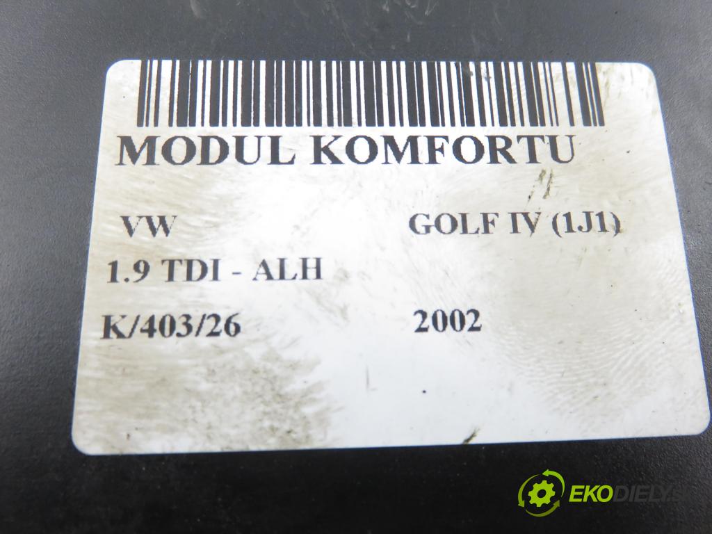 VW GOLF IV (1J1) HB 2002 66,00 1.9 TDI 90 - ALH 1896,00 MODUL komfortu 1J0959799Q