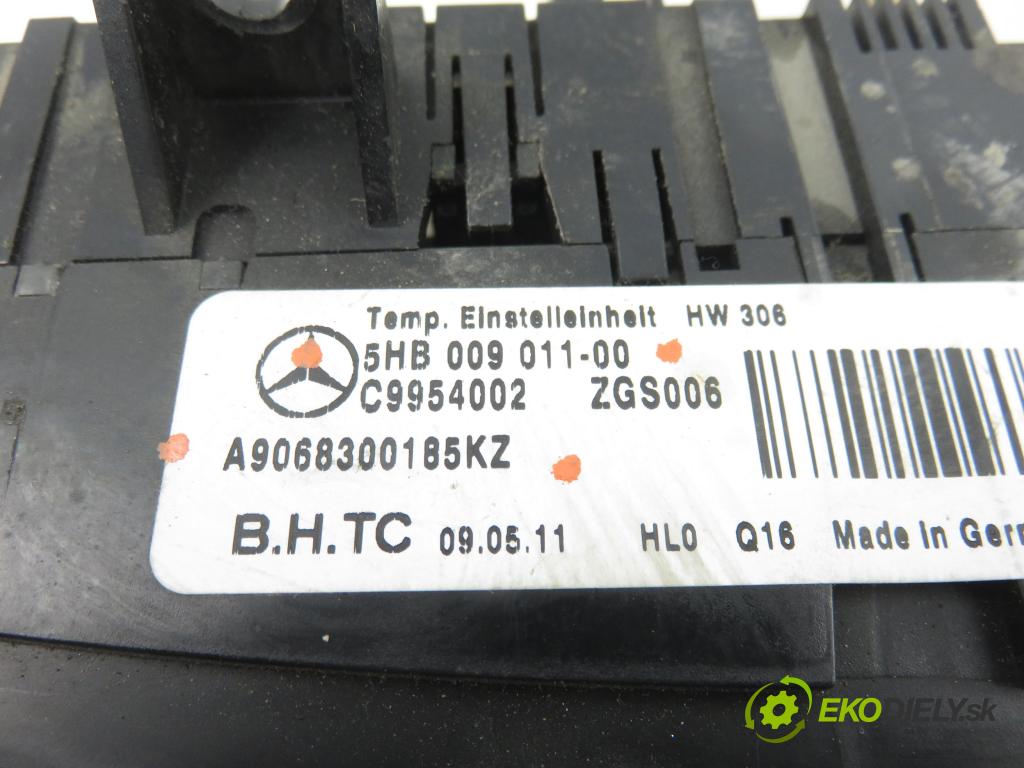 MERCEDES-BENZ SPRINTER 3,5-t Skrzynia (906) FURGON 2011 95,00 313 CDI (906.631, 906.633, 906.635, 906.637) - OM  2143,00 Panel topení KLIMATIZACE: A9068300185KZ