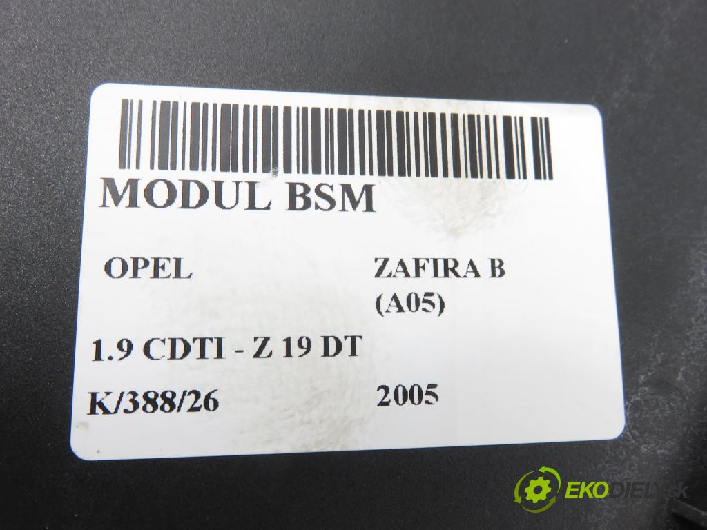 OPEL ZAFIRA B (A05) MINIVAN 2005 88,00 1.9 CDTI 8V 120 - Z 19 DT 1910,00 MODUL BSM 13206759HG ; 5DK00866952