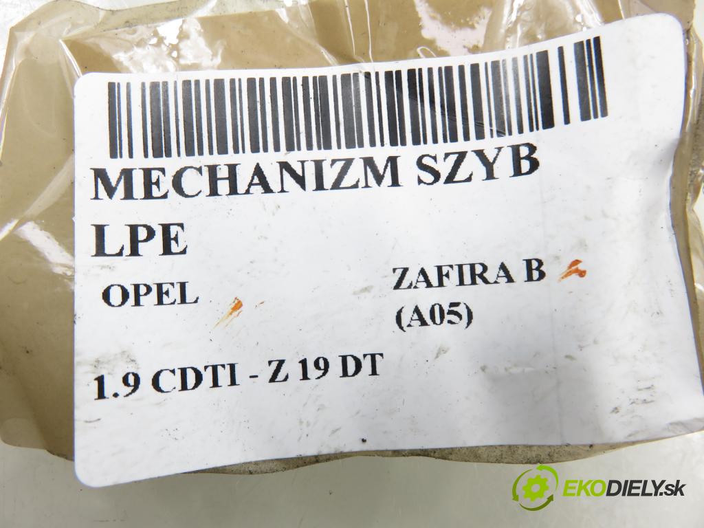 OPEL ZAFIRA B (A05) MINIVAN 2005 88,00 1.9 CDTI 8V 120 - Z 19 DT 1910,00 Mechanizmus okien 0130821454