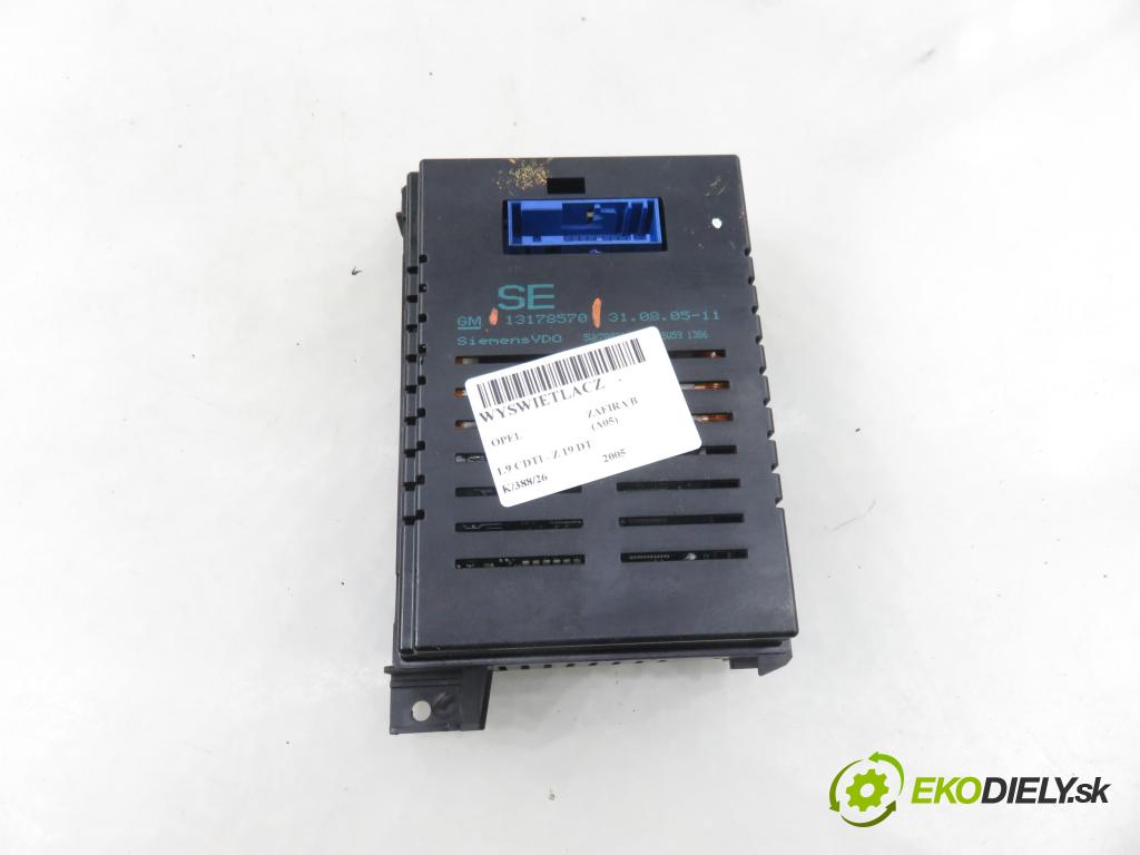 OPEL ZAFIRA B (A05) MINIVAN 2005 88,00 1.9 CDTI 8V 120 - Z 19 DT 1910,00 ZOBRAZIT: 13178570