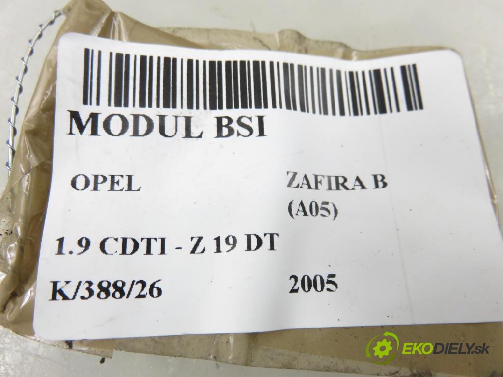 OPEL ZAFIRA B (A05) MINIVAN 2005 88,00 1.9 CDTI 8V 120 - Z 19 DT 1910,00 MODUL BSI 13206754HB