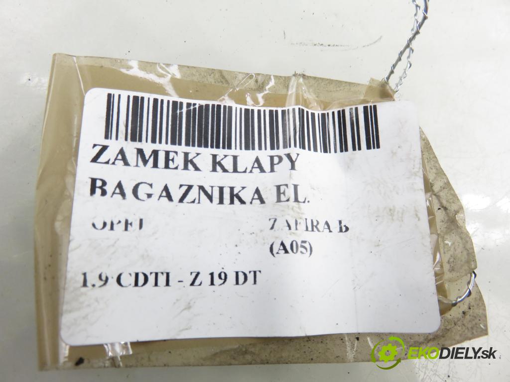 OPEL ZAFIRA B (A05) MINIVAN 2005 88,00 1.9 CDTI 8V 120 - Z 19 DT 1910,00 zámok dveří kufr EL. 495058724