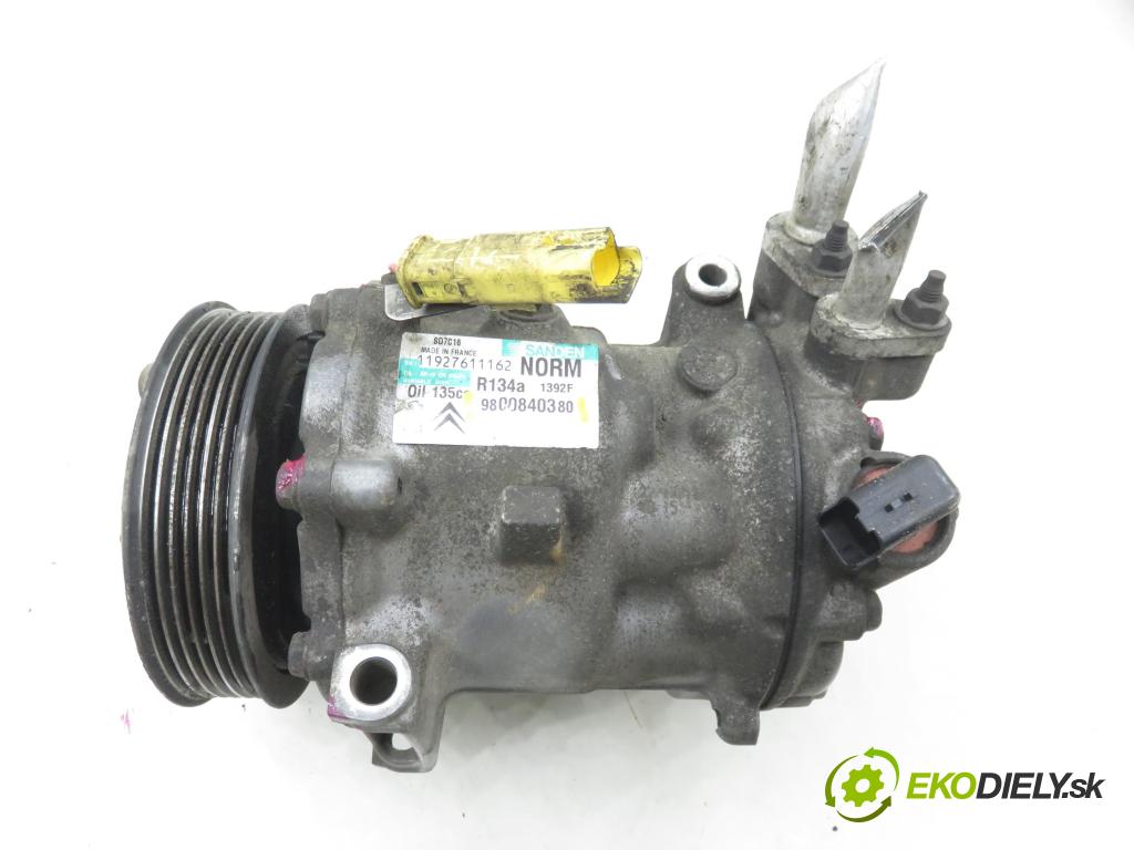 PEUGEOT 508 I (8D_) SEDAN 2012 103,00 2.0 HDi - RHF (DW10BTED4) 1997,00 KOMPRESOR: klimatizace 9800840380 (Kompresor klimatizace)