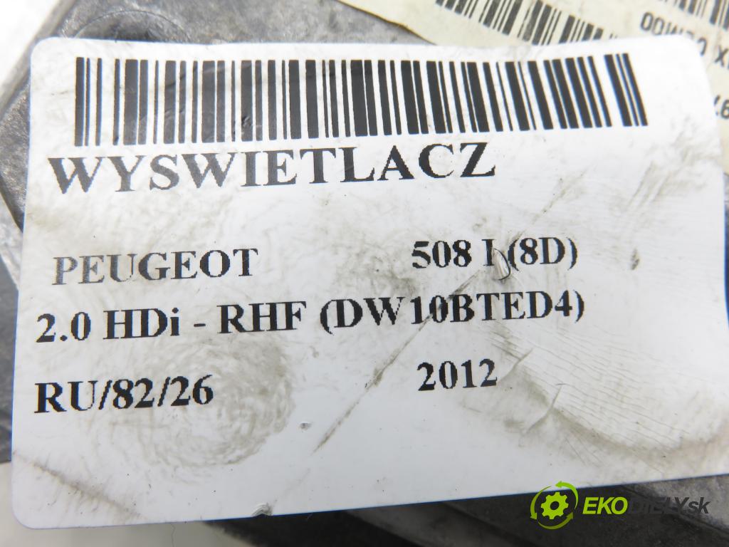 PEUGEOT 508 I (8D_) SEDAN 2012 103,00 2.0 HDi - RHF (DW10BTED4) 1997,00 ZOBRAZIT: 9801286980 ; A2C33030400
