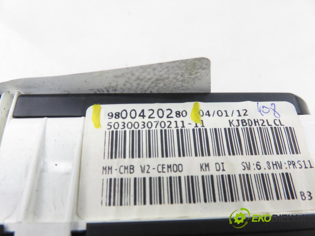 PEUGEOT 508 I (8D_) SEDAN 2012 103,00 2.0 HDi - RHF (DW10BTED4) 1997,00 Prístrojovka elektrický 9800420280 ; 9678565980