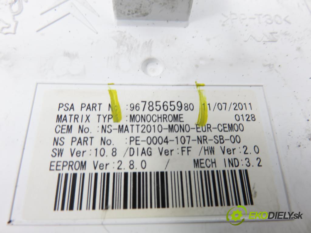 PEUGEOT 508 I (8D_) SEDAN 2012 103,00 2.0 HDi - RHF (DW10BTED4) 1997,00 Prístrojovka elektrický 9800420280 ; 9678565980