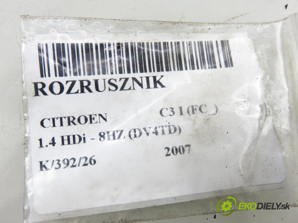 CITROEN C3 I (FC_) HB 2007 50,00 1.4 HDi - 8HZ (DV4TD) 1398,00 Štartér S3016 (Štartér)