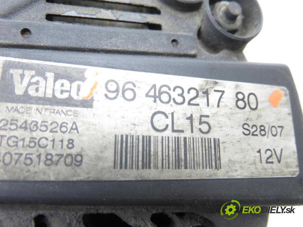 CITROEN C3 I (FC_) HB 2007 50,00 1.4 HDi - 8HZ (DV4TD) 1398,00 Alternátor 9646321780 (Alternátor)