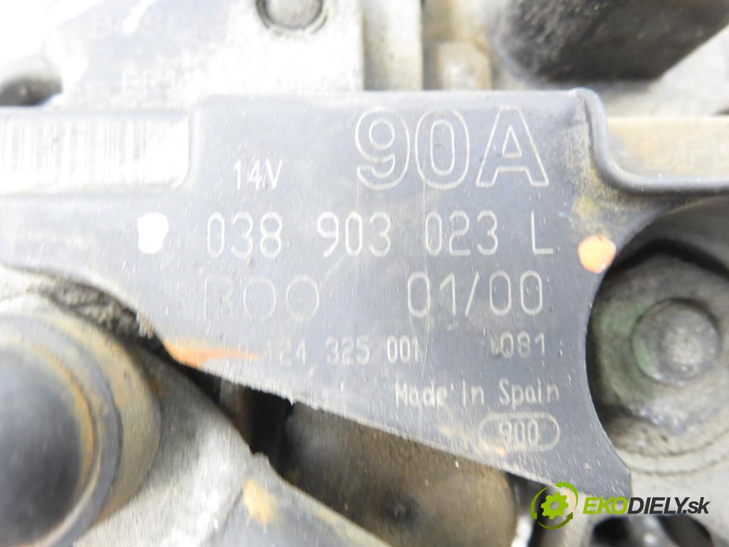VW GOLF IV (1J1) HB 2000 66,00 1.9 TDI 90 - ALH 1896,00 Alternátor 038903023L (Alternátor)