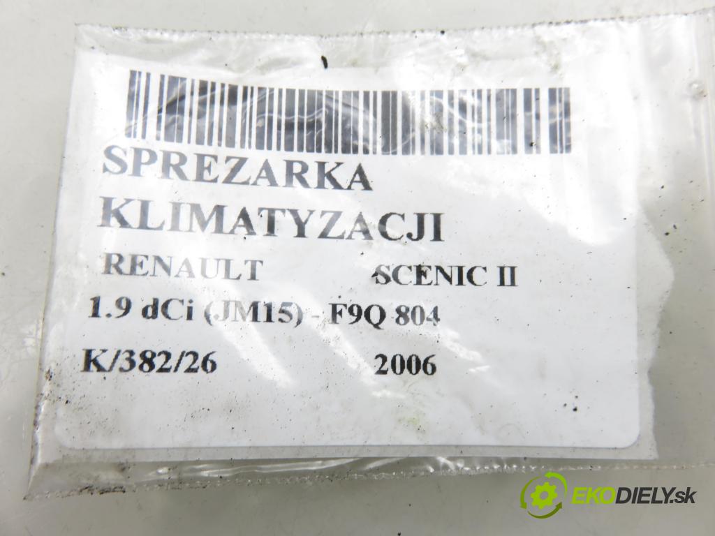 RENAULT SCENIC II (JM0/1_) MINIVAN 2006 96,00 1.9 dCi (JM15) - F9Q 804 1870,00 KOMPRESOR: klimatizácie 8200678499 (Kompresor klimatizácie)