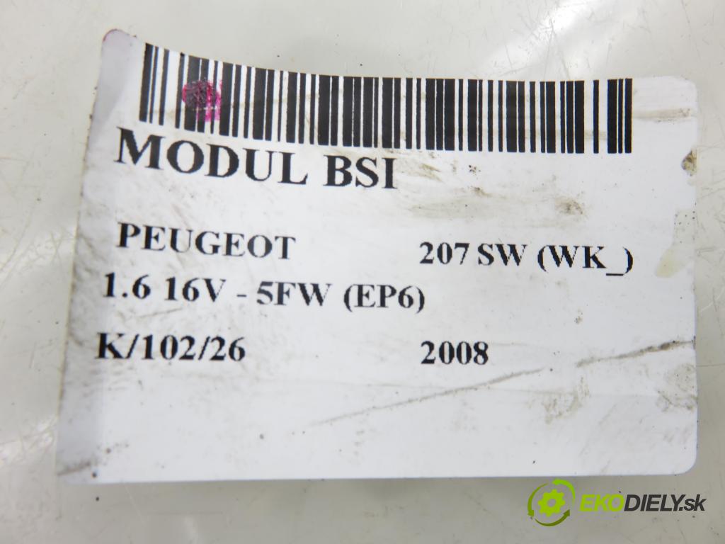 PEUGEOT 207 SW (WK_) KOMBI 2008 88,00 1.6 16V - 5FW (EP6) 1598,00 MODUL BSI 9663798380