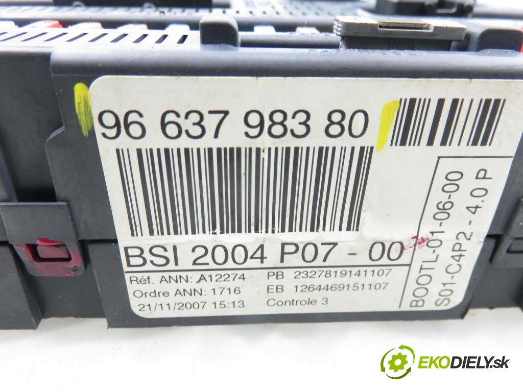 PEUGEOT 207 SW (WK_) KOMBI 2008 88,00 1.6 16V - 5FW (EP6) 1598,00 MODUL BSI 9663798380