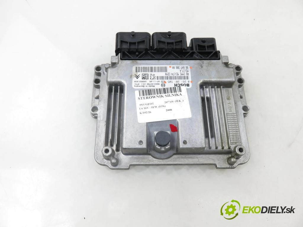 PEUGEOT 207 SW (WK_) KOMBI 2008 88,00 1.6 16V - 5FW (EP6) 1598,00 Riadiaca jednotka Motor 9664738680 ; 0261201505
