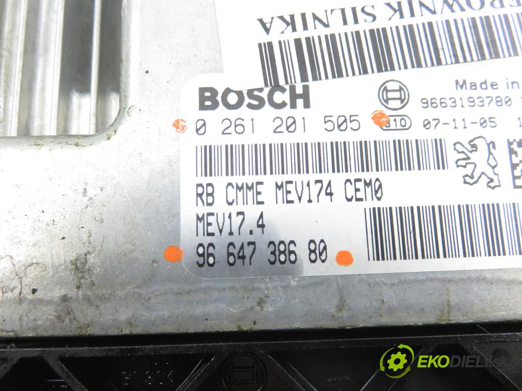 PEUGEOT 207 SW (WK_) KOMBI 2008 88,00 1.6 16V - 5FW (EP6) 1598,00 Riadiaca jednotka Motor 9664738680 ; 0261201505