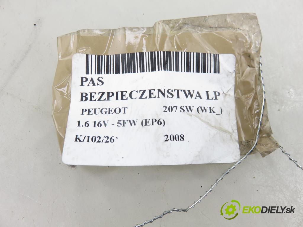 PEUGEOT 207 SW (WK_) KOMBI 2008 88,00 1.6 16V - 5FW (EP6) 1598,00 Držiak bezpečnostný LP 0404031