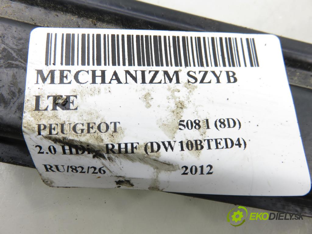 PEUGEOT 508 I (8D_) SEDAN 2012 103,00 2.0 HDi - RHF (DW10BTED4) 1997,00 Mechanizmus okien