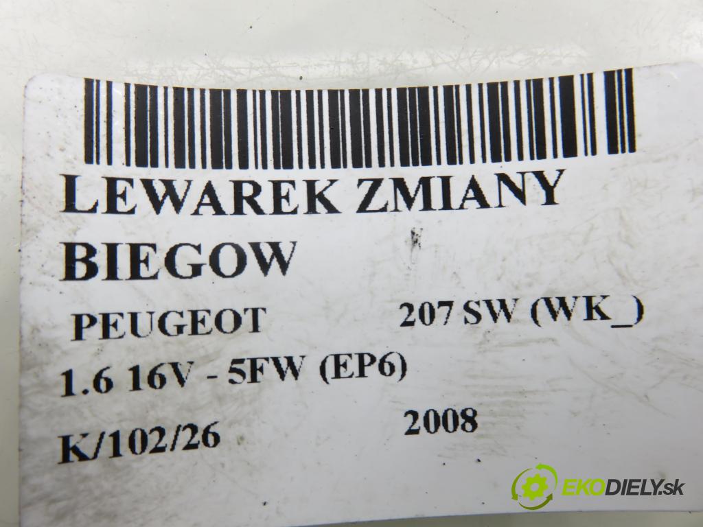 PEUGEOT 207 SW (WK_) KOMBI 2008 88,00 1.6 16V - 5FW (EP6) 1598,00 ZVEDÁK: 9684489580