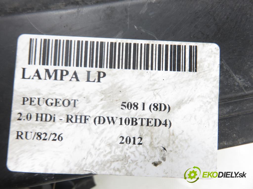 PEUGEOT 508 I (8D_) SEDAN 2012 103,00 2.0 HDi - RHF (DW10BTED4) 1997,00 světlo LP 9687580680