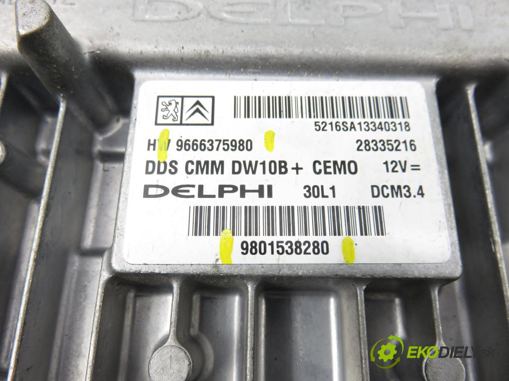 PEUGEOT 508 I (8D_) SEDAN 2012 103,00 2.0 HDi - RHF (DW10BTED4) 1997,00 Riadiaca jednotka Motor 9801538280 ; 9666375980