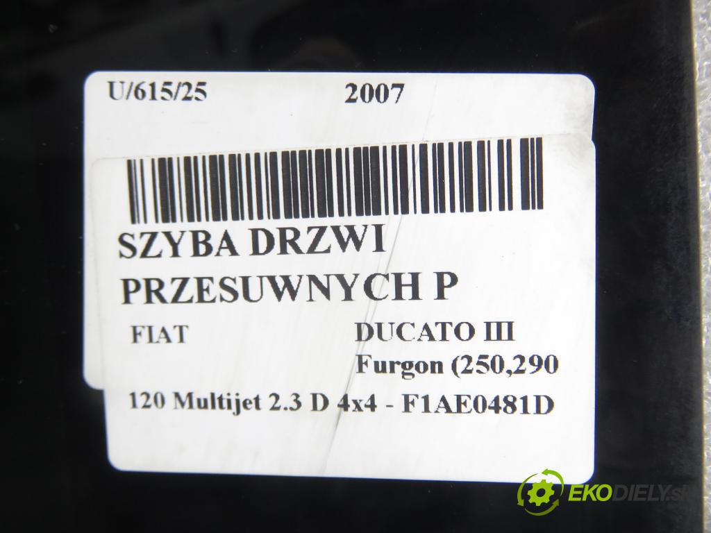 FIAT DUCATO Furgon (250_, 290_) FURGON 2007 88,00 120 Multijet 2.3 D - F1AE0481D 2287,00 okno dveře posúvne P