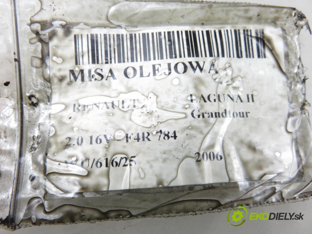 RENAULT LAGUNA II Grandtour (KG0/1_) KOMBI 2006 125,00 2.0 16V - F4R 784 1998,00 Vaňa olejová 8200066133 (Olejová vaňa)
