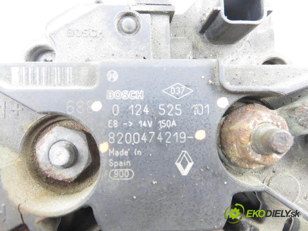 RENAULT SCENIC II (JM0/1_) MINIVAN 2006 96,00 1.9 dCi (JM15) - F9Q 804 1870,00 Alternátor 0124525101 ; 8200474219 (Alternátor)