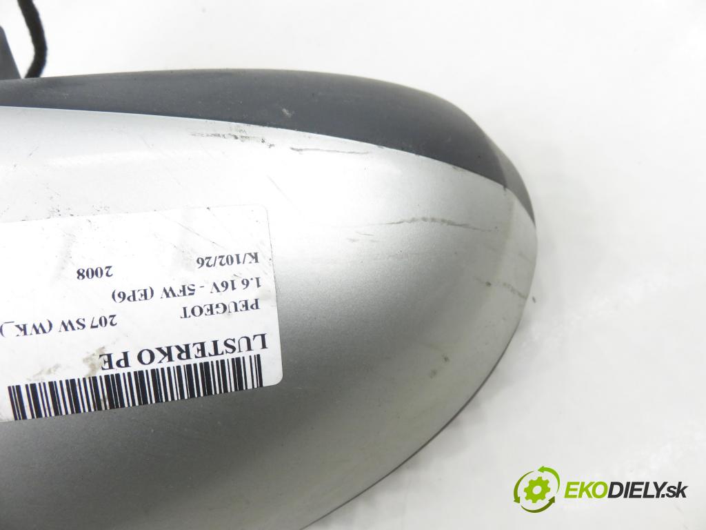 PEUGEOT 207 SW (WK_) KOMBI 2008 88,00 1.6 16V - 5FW (EP6) 1598,00 Spätné zrkadlo