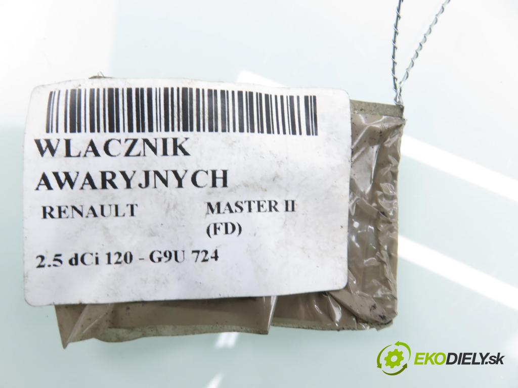 RENAULT MASTER II Skrzynia (FD) FURGON 2004 84,00 2.5 dCi 120 - G9U 724 2464,00 prepínač výstražných (núdzových) 442724A