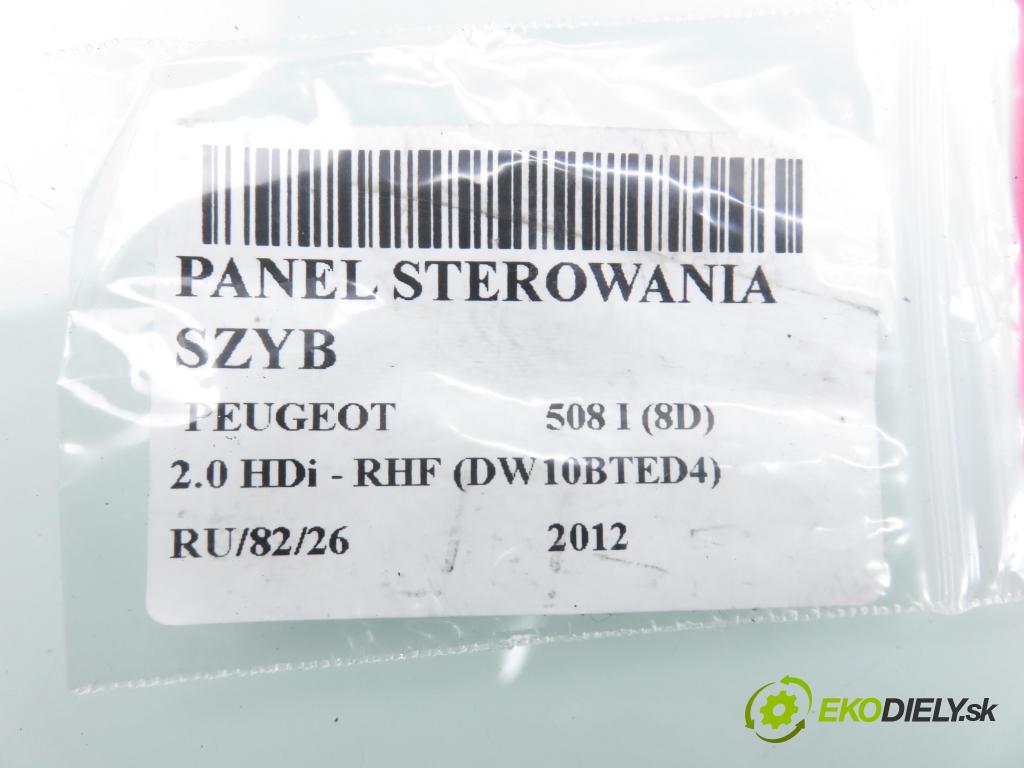 PEUGEOT 508 I (8D_) SEDAN 2012 103,00 2.0 HDi - RHF (DW10BTED4) 1997,00 Panel ovládania okien 96659465ZD