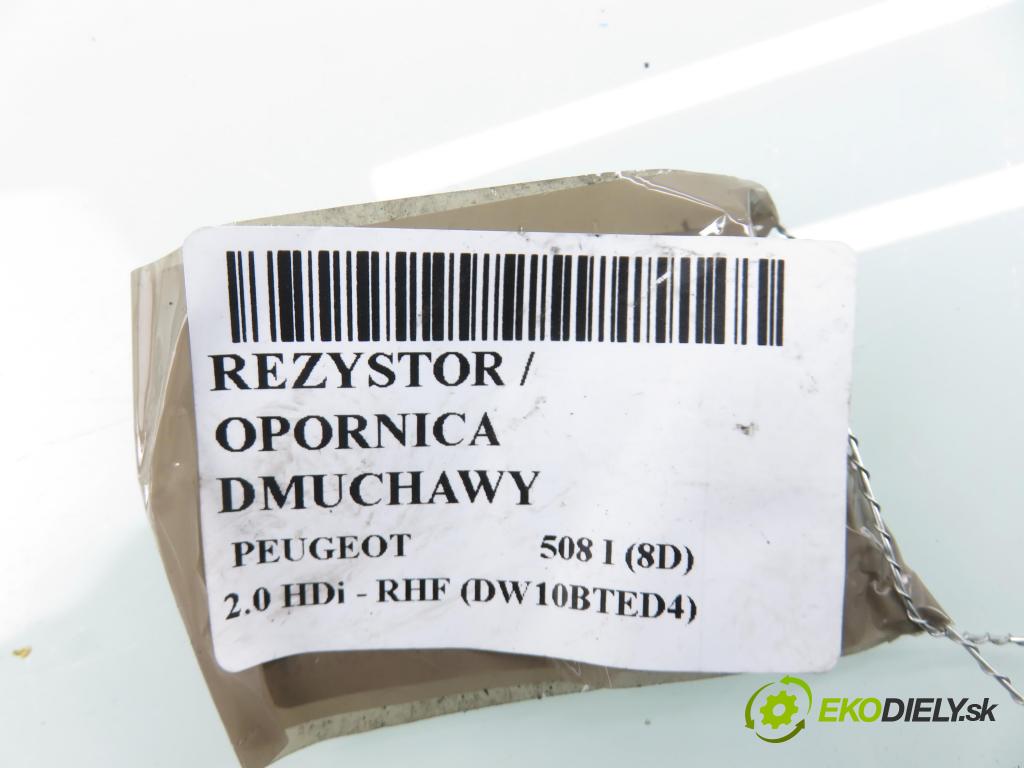 PEUGEOT 508 I (8D_) SEDAN 2012 103,00 2.0 HDi - RHF (DW10BTED4) 1997,00 rezistor / reostat kúrenia