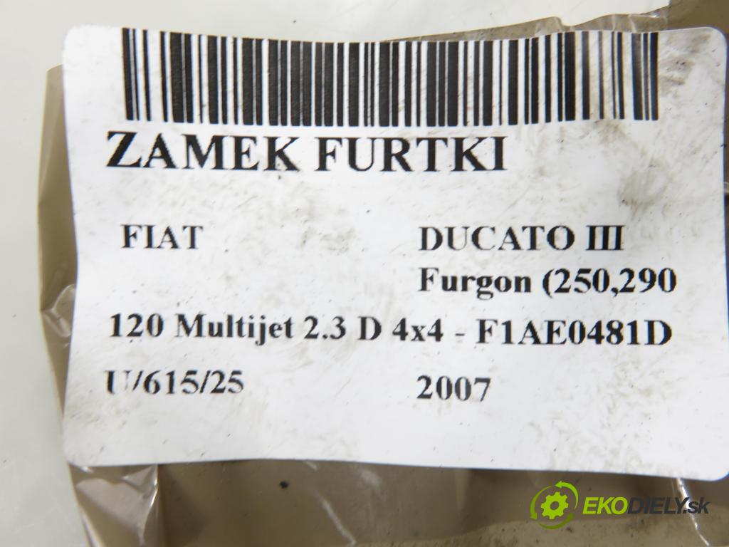 FIAT DUCATO Furgon (250_, 290_) FURGON 2007 88,00 120 Multijet 2.3 D - F1AE0481D 2287,00 zámok dvierka 1393796080