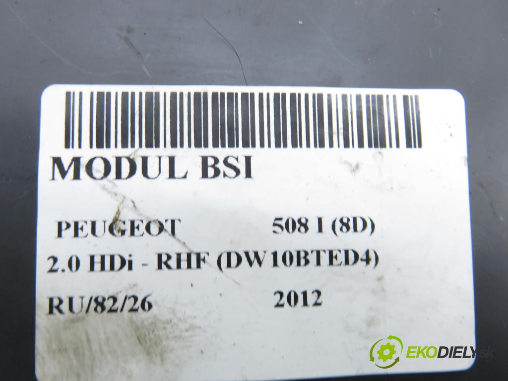 PEUGEOT 508 I (8D_) SEDAN 2012 103,00 2.0 HDi - RHF (DW10BTED4) 1997,00 MODUL BSI S180121004G ; 9665547580