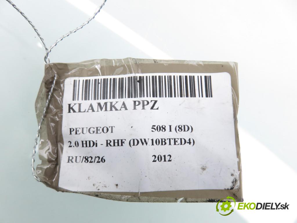 PEUGEOT 508 I (8D_) SEDAN 2012 103,00 2.0 HDi - RHF (DW10BTED4) 1997,00 Kľučka 9688834080S ; 9686895877