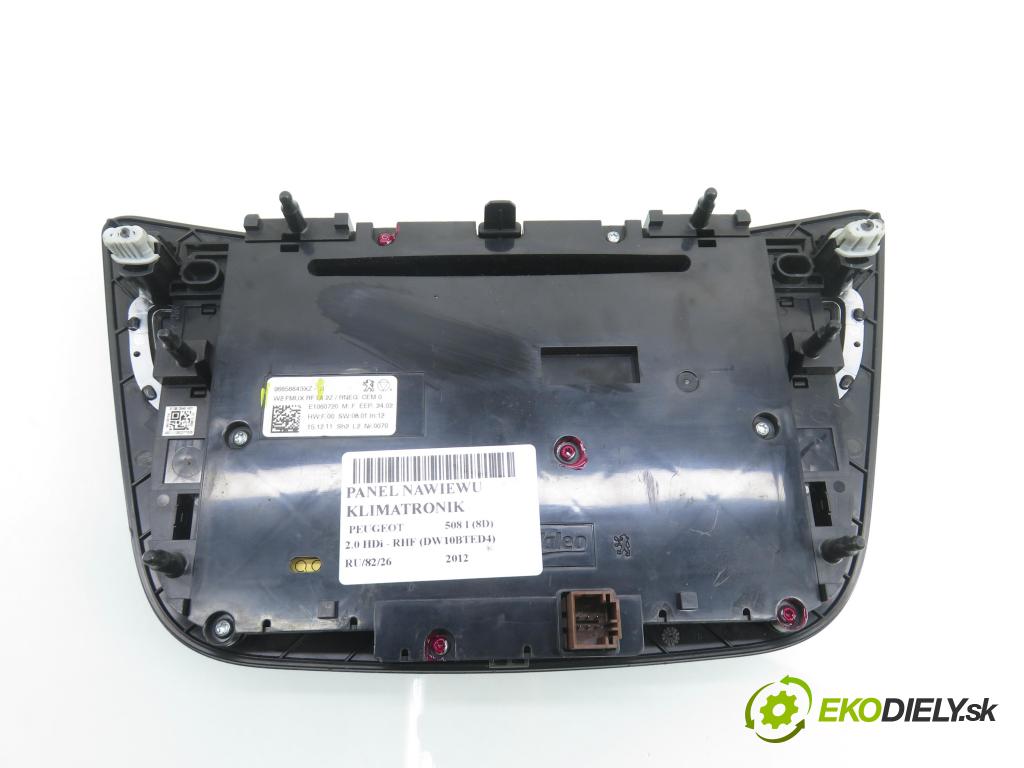 PEUGEOT 508 I (8D_) SEDAN 2012 103,00 2.0 HDi - RHF (DW10BTED4) 1997,00 Panel topení KLIMATRONIK 96656643XZ