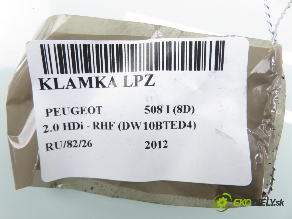 PEUGEOT 508 I (8D_) SEDAN 2012 103,00 2.0 HDi - RHF (DW10BTED4) 1997,00 klika LPZ 9686895777